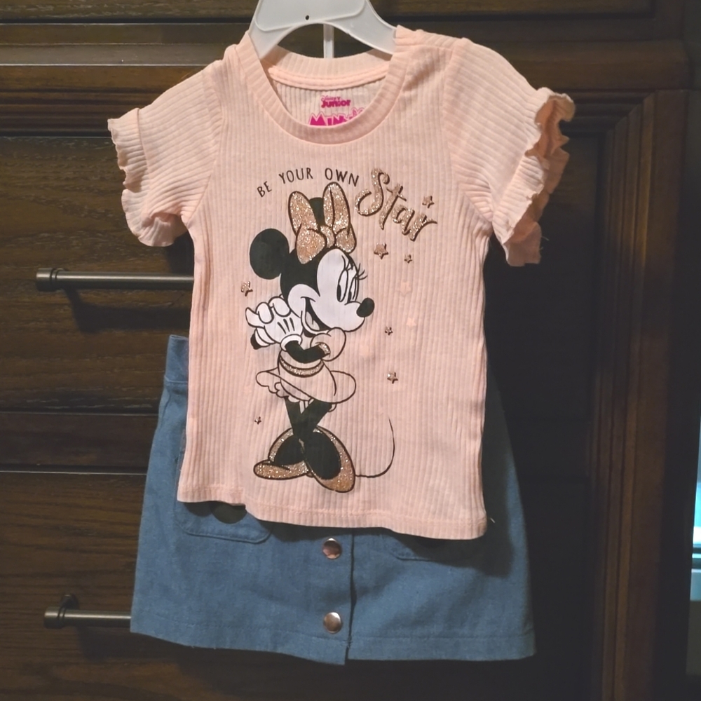 Minnie mouse skirt set 2 T